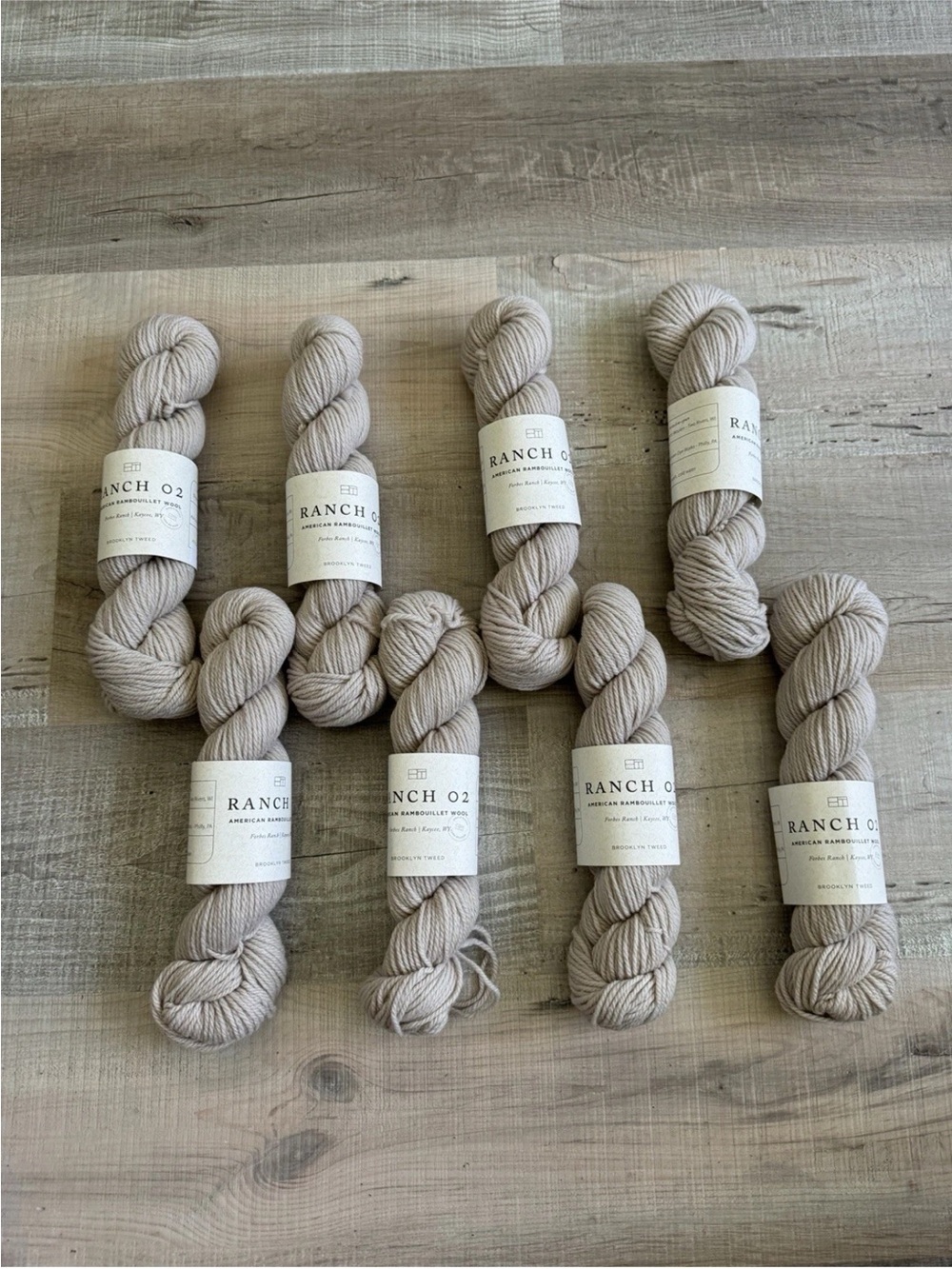 BROOKLYN TWEED RANCH 02 100% Rambouillet Wool Lot Of 8